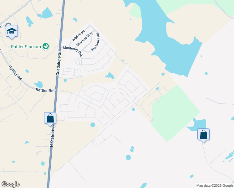map of restaurants, bars, coffee shops, grocery stores, and more near 4501 North State Highway 123 in San Marcos