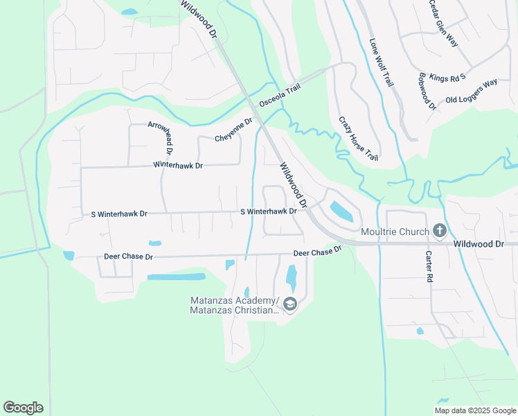 map of restaurants, bars, coffee shops, grocery stores, and more near 3885 Osprey Circle in St. Augustine