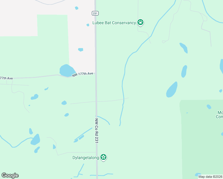 map of restaurants, bars, coffee shops, grocery stores, and more near 17607 County Road 231 in Gainesville