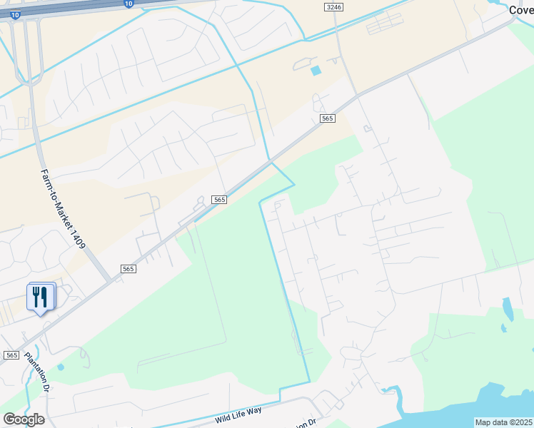 map of restaurants, bars, coffee shops, grocery stores, and more near 314 Welton Lane in Baytown