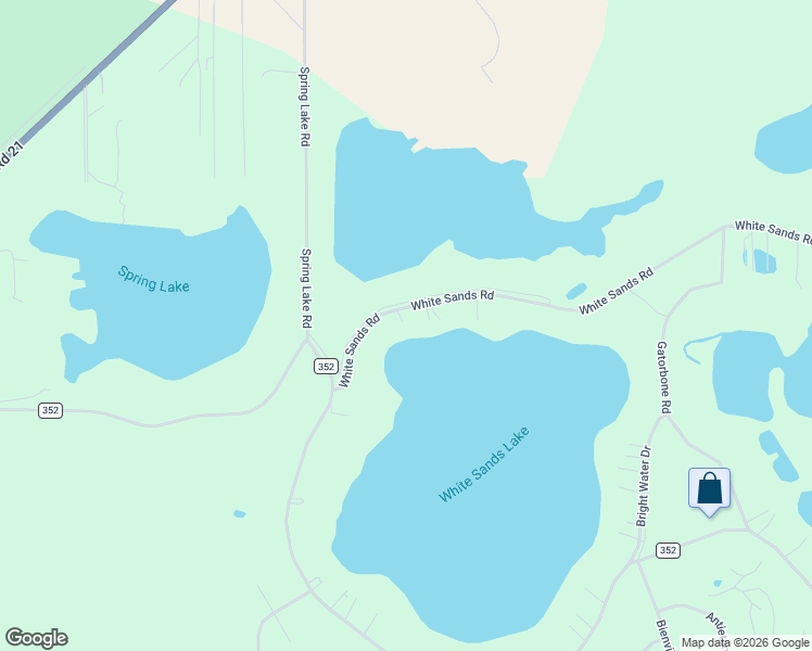 map of restaurants, bars, coffee shops, grocery stores, and more near 5939 White Sands Road in Keystone Heights