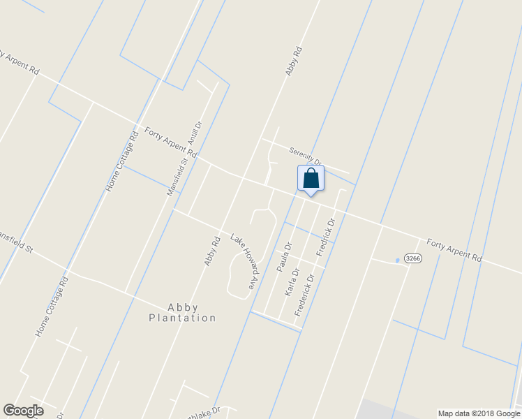 map of restaurants, bars, coffee shops, grocery stores, and more near Dicharry Court in Thibodaux