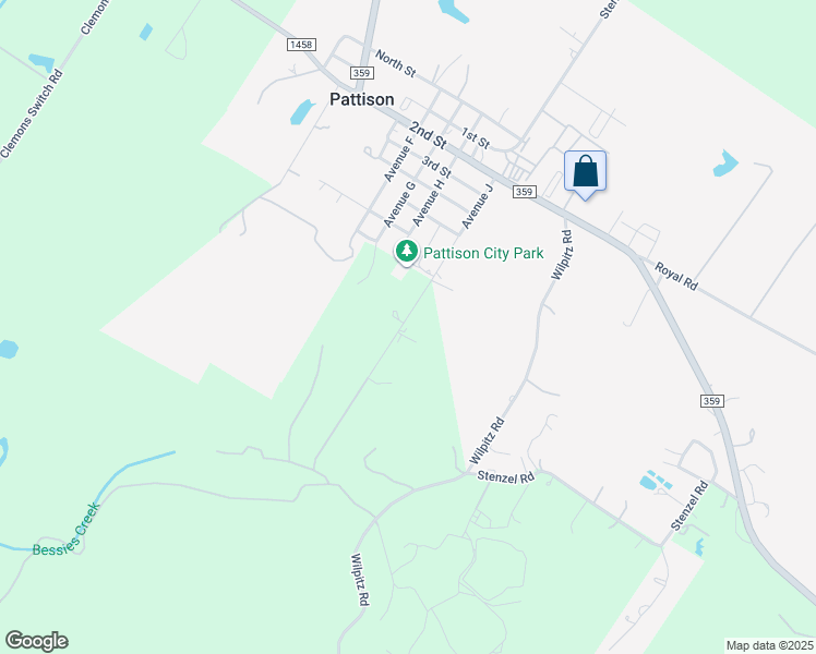 map of restaurants, bars, coffee shops, grocery stores, and more near 3306 Avenue J in Pattison