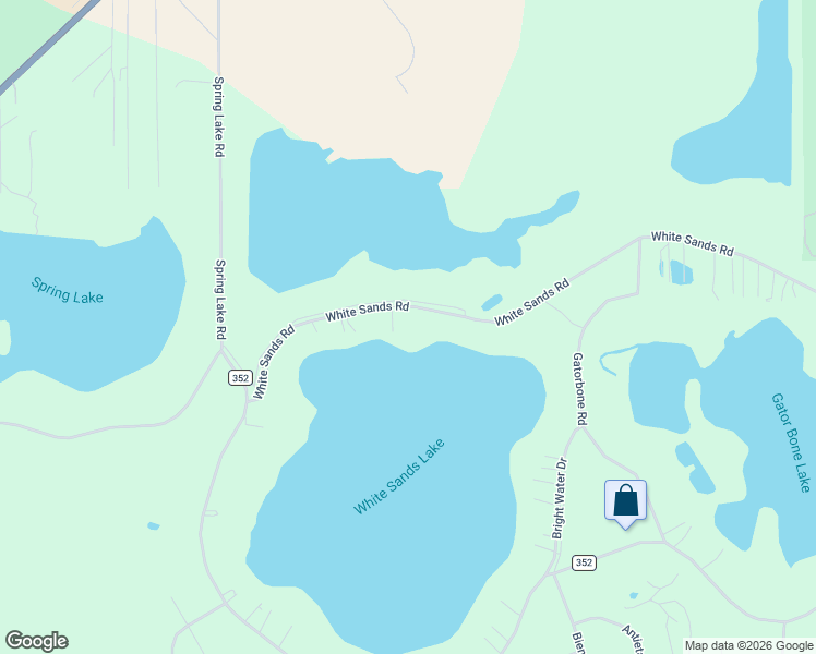 map of restaurants, bars, coffee shops, grocery stores, and more near 5899 White Sands Road in Keystone Heights