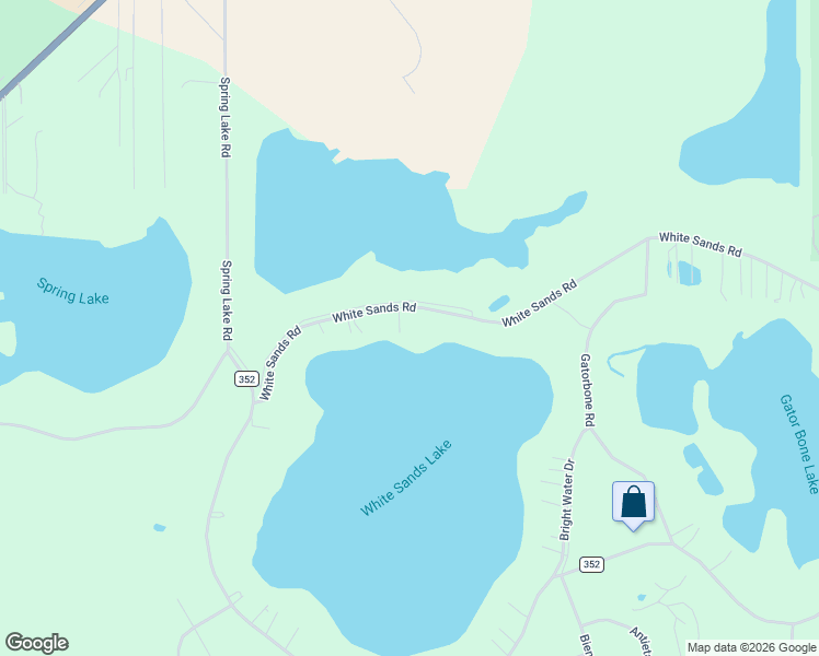 map of restaurants, bars, coffee shops, grocery stores, and more near 5899 White Sands Road in Keystone Heights
