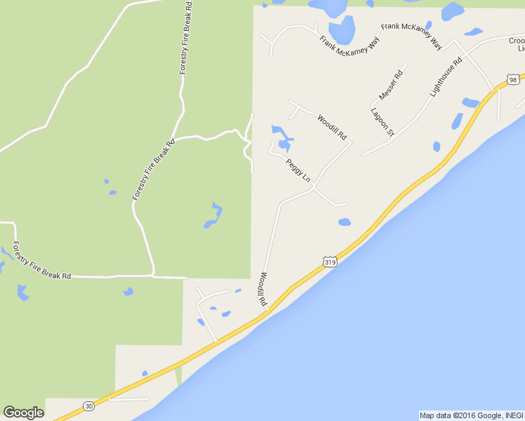 map of restaurants, bars, coffee shops, grocery stores, and more near 170 Woodill Road in Carrabelle