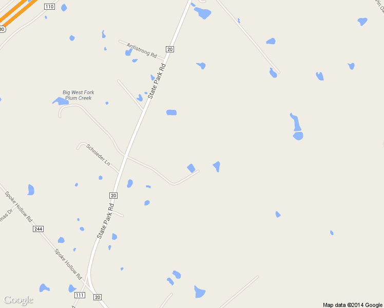 map of restaurants, bars, coffee shops, grocery stores, and more near 7757 State Park Road in Lockhart