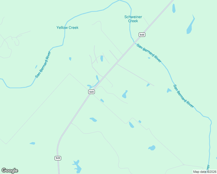 map of restaurants, bars, coffee shops, grocery stores, and more near 3834 Farm to Market Road 949 in Cat Spring