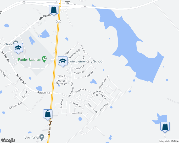 map of restaurants, bars, coffee shops, grocery stores, and more near 197 Lake Glen in San Marcos