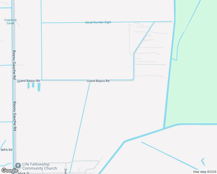 map of restaurants, bars, coffee shops, grocery stores, and more near 268 Grand Bayou Road in Des Allemands