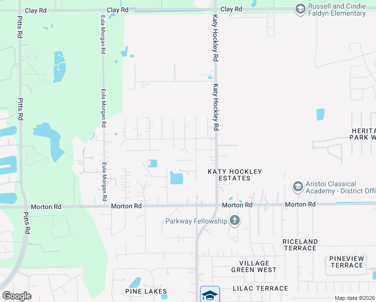map of restaurants, bars, coffee shops, grocery stores, and more near 6011 Drake Court in Katy