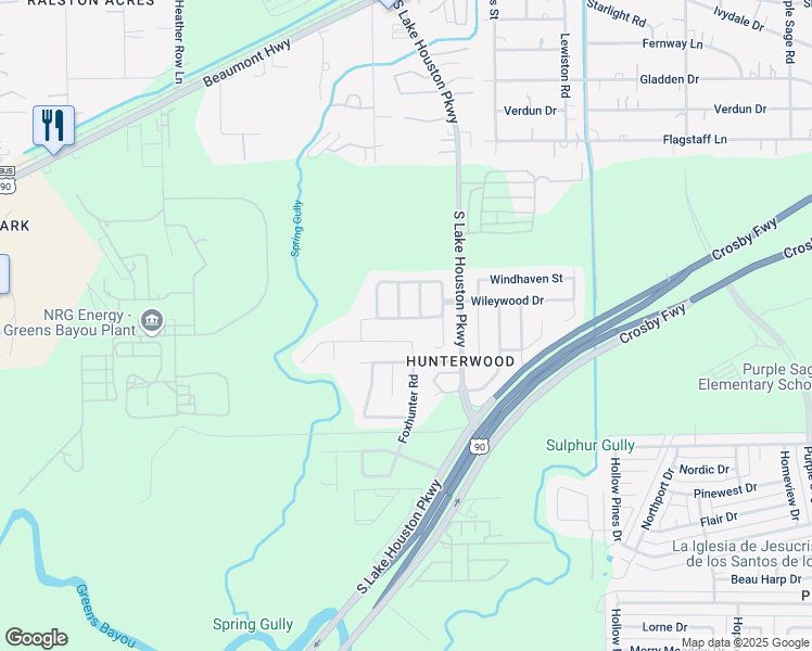 map of restaurants, bars, coffee shops, grocery stores, and more near 13350 Pine Tree Forest Trail in Houston