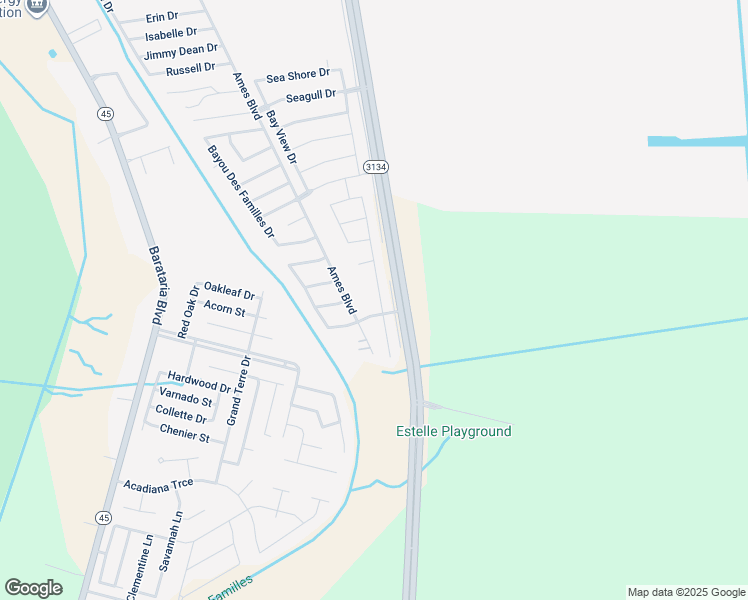 map of restaurants, bars, coffee shops, grocery stores, and more near 390 Leo Kerner Parkway in Marrero