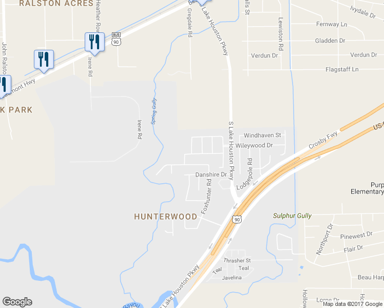 map of restaurants, bars, coffee shops, grocery stores, and more near 13303 Pine Tree Forest Trail in Houston