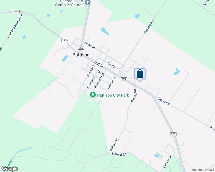map of restaurants, bars, coffee shops, grocery stores, and more near 3211 4th Street in Pattison