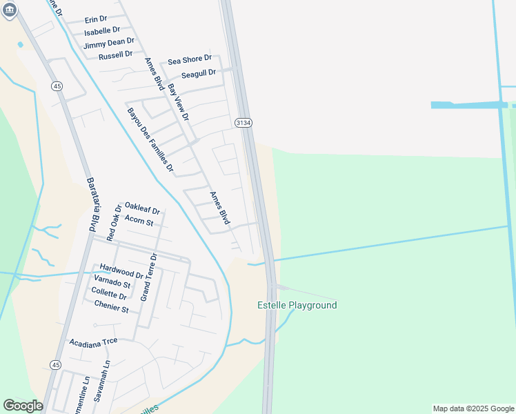 map of restaurants, bars, coffee shops, grocery stores, and more near 390 Leo Kerner Parkway in Marrero