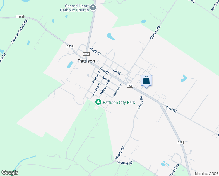 map of restaurants, bars, coffee shops, grocery stores, and more near 3211 4th Street in Pattison