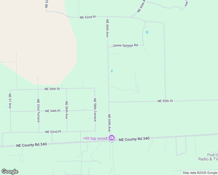map of restaurants, bars, coffee shops, grocery stores, and more near 5707 Northeast 60th Avenue in High Springs