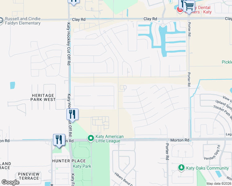map of restaurants, bars, coffee shops, grocery stores, and more near 24603 Scarlatti Cantata Drive in Katy