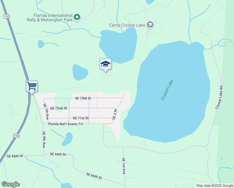 map of restaurants, bars, coffee shops, grocery stores, and more near 7315 Southeast 2 Place in Starke