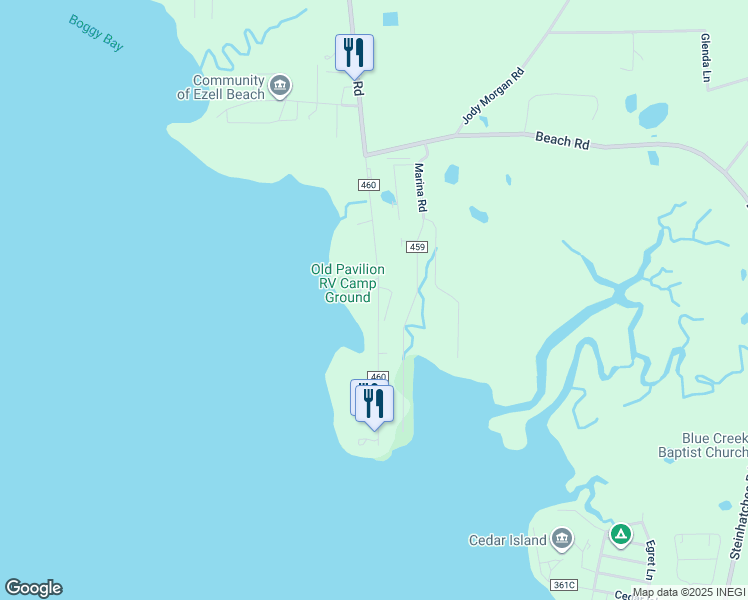 map of restaurants, bars, coffee shops, grocery stores, and more near 20860 Keaton Beach Drive in Perry