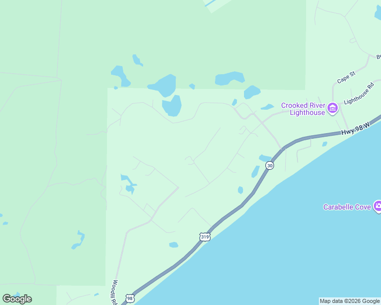 map of restaurants, bars, coffee shops, grocery stores, and more near 2129 Messer Road in Carrabelle