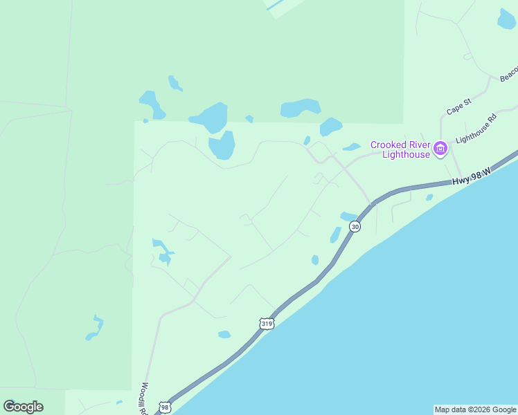 map of restaurants, bars, coffee shops, grocery stores, and more near 2129 Messer Road in Carrabelle