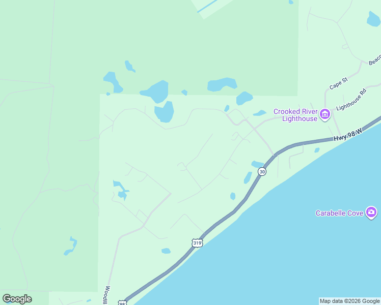 map of restaurants, bars, coffee shops, grocery stores, and more near 2129 Messer Road in Carrabelle