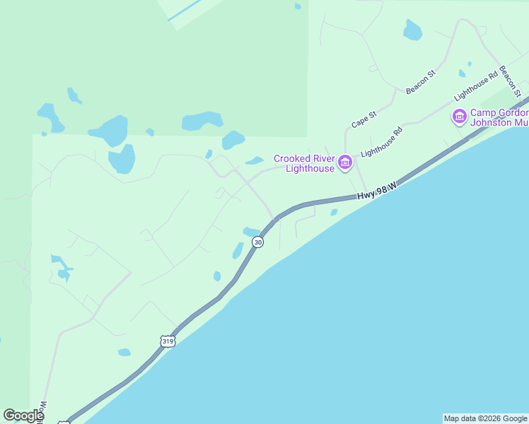 map of restaurants, bars, coffee shops, grocery stores, and more near 2040 U.S. 98 in Carrabelle
