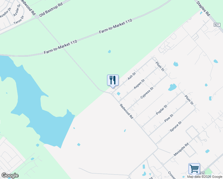 map of restaurants, bars, coffee shops, grocery stores, and more near 2040 Ash Street in San Marcos