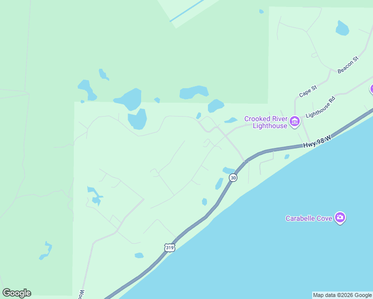 map of restaurants, bars, coffee shops, grocery stores, and more near 2088 Messer Road in Carrabelle