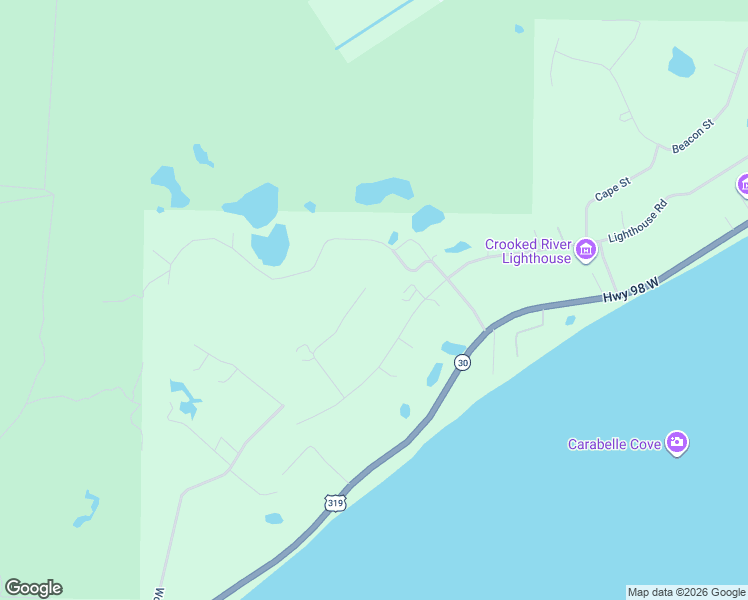 map of restaurants, bars, coffee shops, grocery stores, and more near 2088 Messer Road in Carrabelle