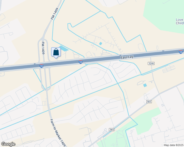 map of restaurants, bars, coffee shops, grocery stores, and more near 14907 Sparks Court in Baytown