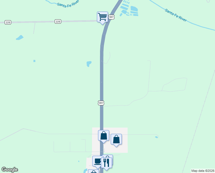 map of restaurants, bars, coffee shops, grocery stores, and more near Sid Martin Hwy in Waldo