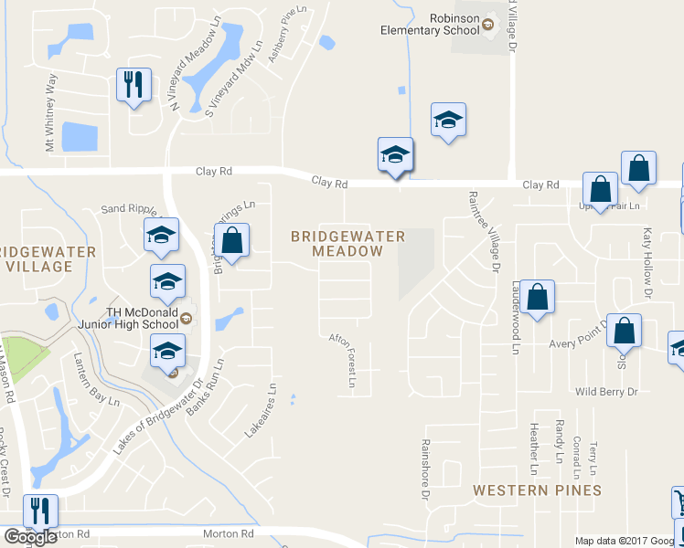 map of restaurants, bars, coffee shops, grocery stores, and more near 20906 Imperial Landing Lane in Katy