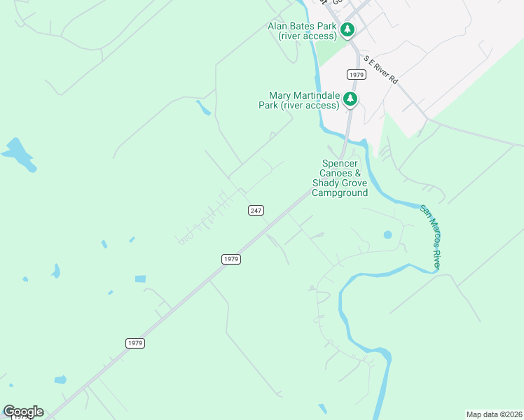 map of restaurants, bars, coffee shops, grocery stores, and more near 301 Tatum Road in Martindale