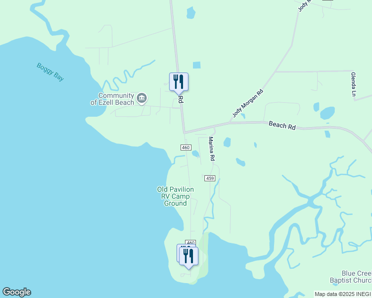 map of restaurants, bars, coffee shops, grocery stores, and more near Keaton Beach Drive in Taylor County
