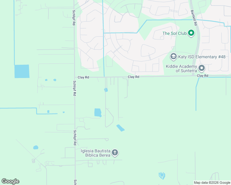 map of restaurants, bars, coffee shops, grocery stores, and more near 28707 Clay Road in Katy
