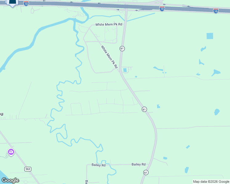 map of restaurants, bars, coffee shops, grocery stores, and more near Texas 61 in Wallisville