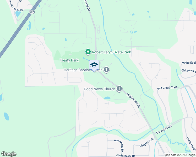 map of restaurants, bars, coffee shops, grocery stores, and more near 1533 Wildwood Drive in St. Augustine