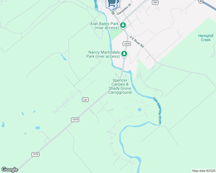 map of restaurants, bars, coffee shops, grocery stores, and more near 261 Tatum Road in Martindale