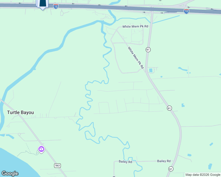 map of restaurants, bars, coffee shops, grocery stores, and more near White Park Road in Wallisville