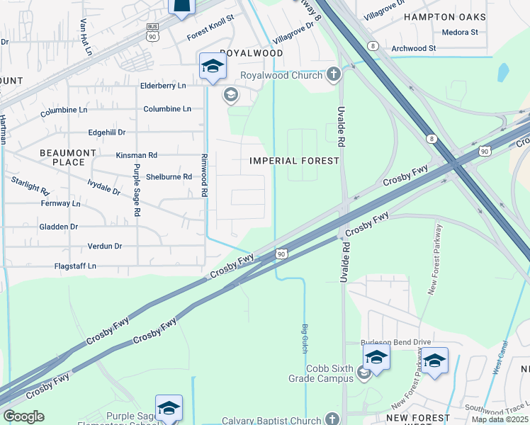 map of restaurants, bars, coffee shops, grocery stores, and more near 7214 Greenford village way in Houston