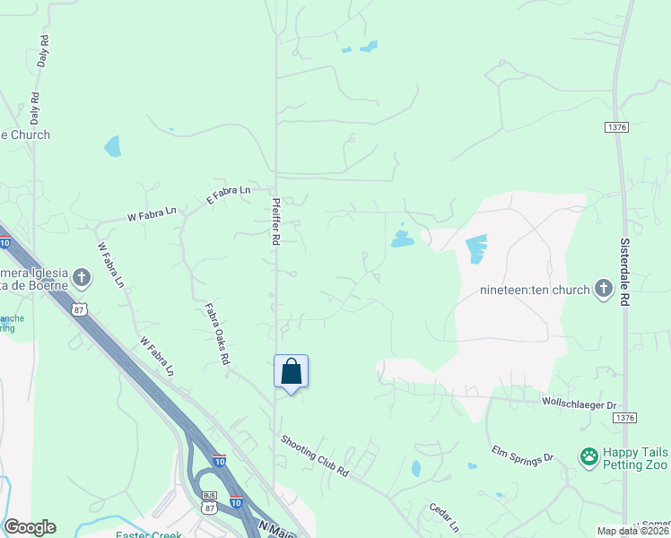 map of restaurants, bars, coffee shops, grocery stores, and more near 279 Marvil Lee Drive in Boerne