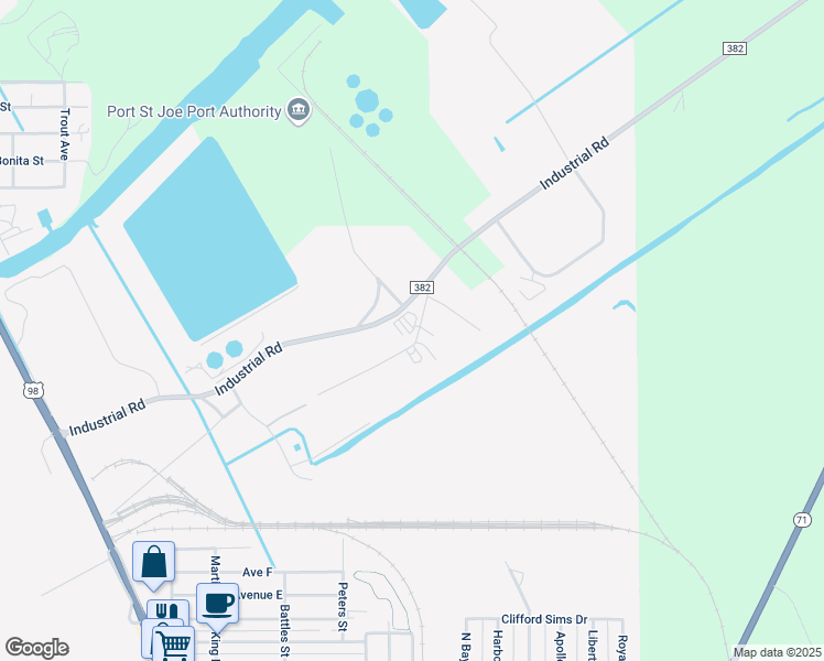 map of restaurants, bars, coffee shops, grocery stores, and more near 346-360 Commerce Boulevard in Port Saint Joe