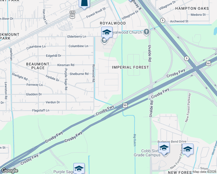 map of restaurants, bars, coffee shops, grocery stores, and more near 7214 Greenford village way in Houston