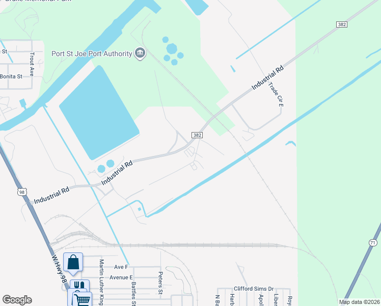 map of restaurants, bars, coffee shops, grocery stores, and more near 346-360 Commerce Boulevard in Port Saint Joe