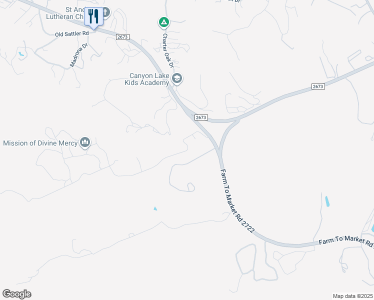 map of restaurants, bars, coffee shops, grocery stores, and more near 568 Indian Chief Trail in Canyon Lake