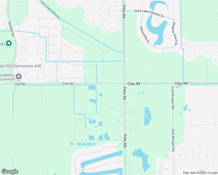 map of restaurants, bars, coffee shops, grocery stores, and more near 27111 Clay Road in Katy