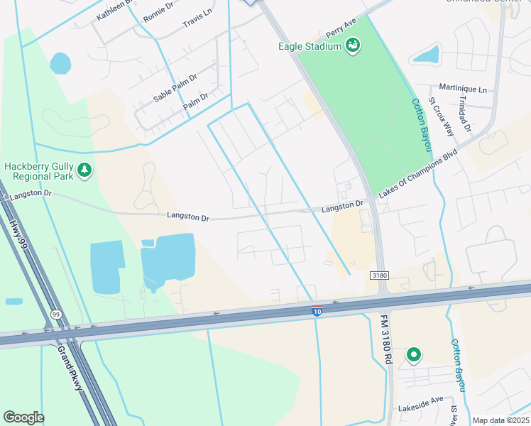 map of restaurants, bars, coffee shops, grocery stores, and more near 9514 Franklin Drive in Mont Belvieu